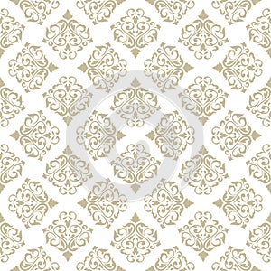 Vector vintage seamless floral damask pattern for wedding invitation or vintage abstract background.