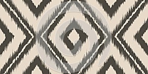 Vector vintage seamless pattern in Ikat style. Vector pattern for home decor in retro style. Retro ikat texture