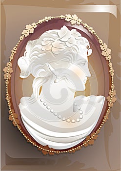 Vector Vintage victorian cameo