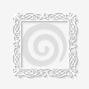 Vector vintage white frame background