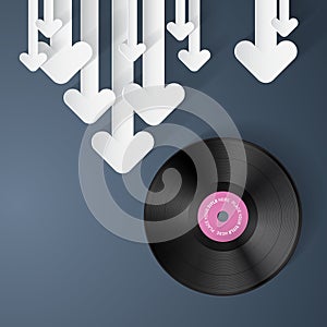 Vector Vinyl Record Disc Background