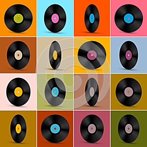 Vector Vinyl Record Disc Background