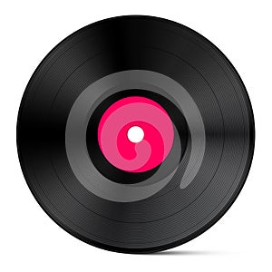 Vector Vinyl Record Isolated on White