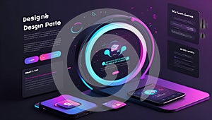 Vector Virtuoso: Crafting UI UX Landing Page Excellence. AI generate