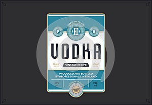 Vector vodka label template