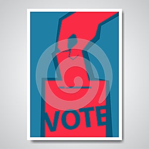 Vector vote election cover design