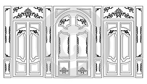 Vector wainscoting Decorative Damask Ornamented frames for walls or backgrounds