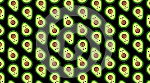 Vector wallpaper for graphic design cute avocado showing tongue