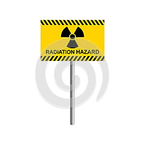 vector warning radiation hazard sign 4