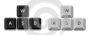 Vector WASD computer keyboard buttons
