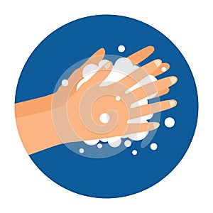 vector washing hands icon