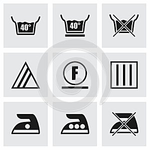 Vector Washing signs icon set