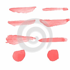 Vector water color red brushes vector