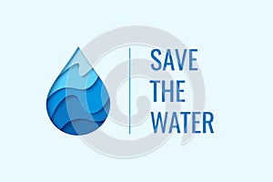 Vector water drop logo design template