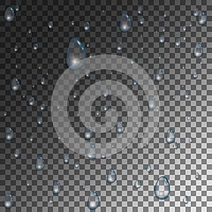 Vector water drops background. waterdrop.