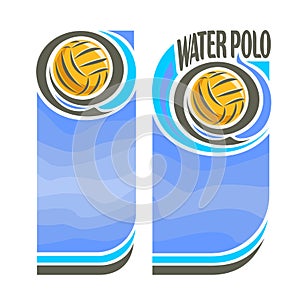 Vector Water Polo vertical banners for text