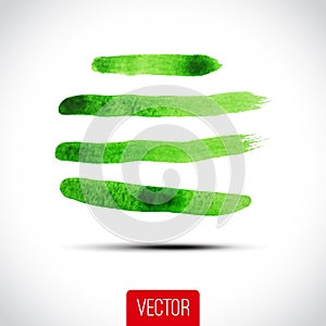 Vector watercolor background. Green design photo