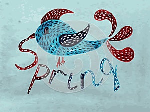 Vector Watercolor Bird