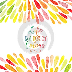 Vector watercolor colorful abstract background. Collection of pa