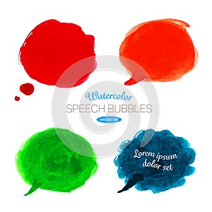 Vector Watercolor speech bubbles