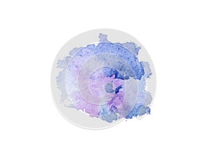 Vector watercolor splash texture background isolated. Hand-drawn blob, spot. Watercolor effects. Blue winter seasonal colors