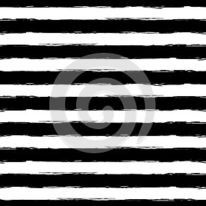 Vector watercolor stripe grunge seamless pattern. Abstract black