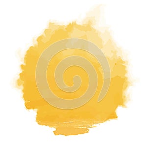 Vector watercolor sun, isolated on white background. Illustration.