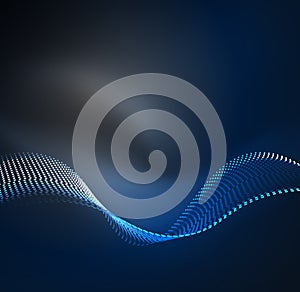 Vector wave particles background