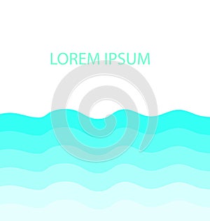 Vector Waves Background Aqua Menthe Waves background with Lorem Ipsum.