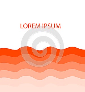 Vector Waves Background. Lush lava waves with lorem ipsum.