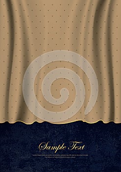 Vector wavy drapery, Luxury velvet background with much space for your content photo