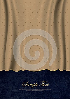Vector wavy drapery, Luxury velvet background with much space for your content