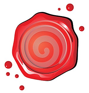 Vector wax red seal