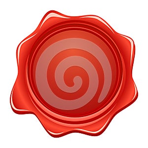 Vector wax red seal