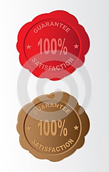 Vector wax seal - 100% guarantee and satisfaction