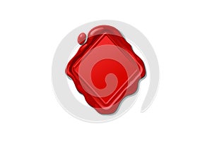 Vector wax seal stamp shape