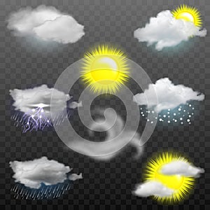 Vector weather forecast icons