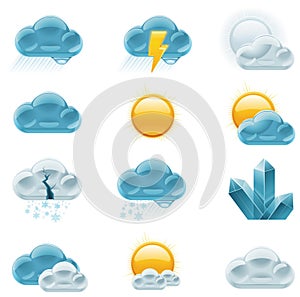 Vector weather forecast icons. Part 1