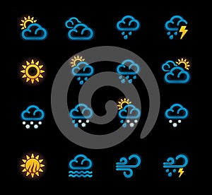 Vector weather forecast icons. Part 1