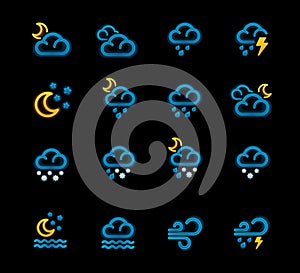 Vector weather forecast icons. Part 2 photo