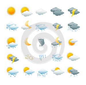 Vector weather icon set