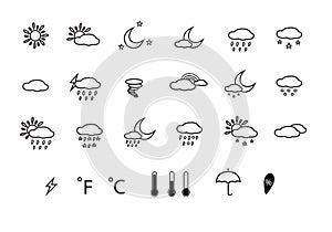 Vector weather icon set