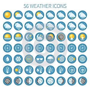 Vector weather icon set for widgets and sites photo