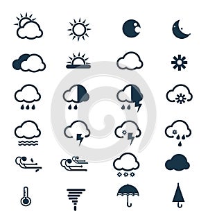 Vector of Weather icons set