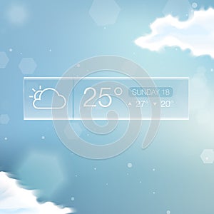 Vector Weather Widget Notification