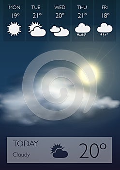 Vector Weather Widgets