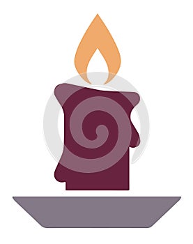 Vector web icon of a buring candle