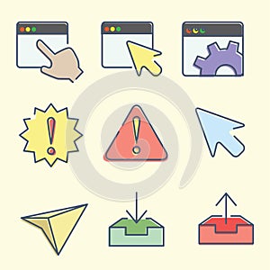 Vector web interface icons