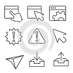 Vector web interface icons