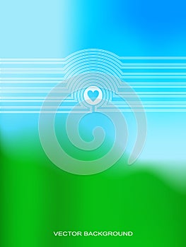 Vector Web and Mobile Interface Template. Blurred Background. H